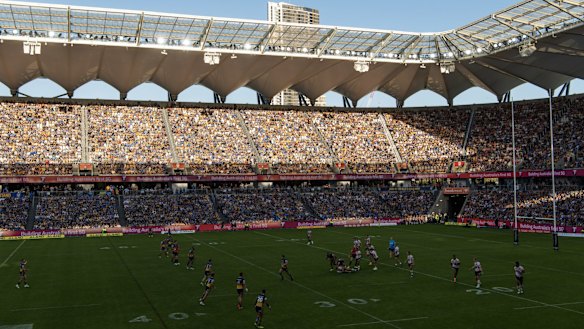 Parramatta's Bankwest Stadium, which opened only late last month, hosted a fundraiser for female athletes on Tuesday.