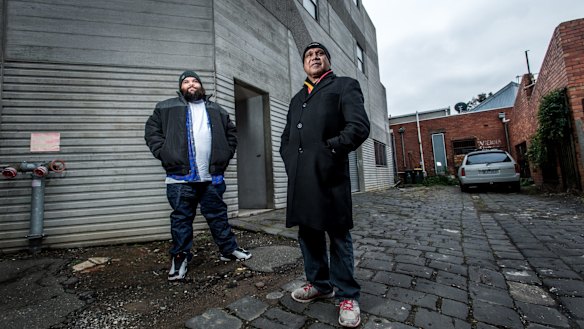 Archie Roach and Rapper “Briggs” in “Charcoal Lane”.