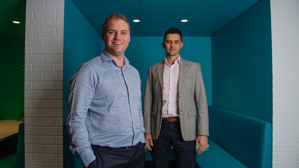 Prospa executives Beau Bertolli and  Ed Bigazzi.