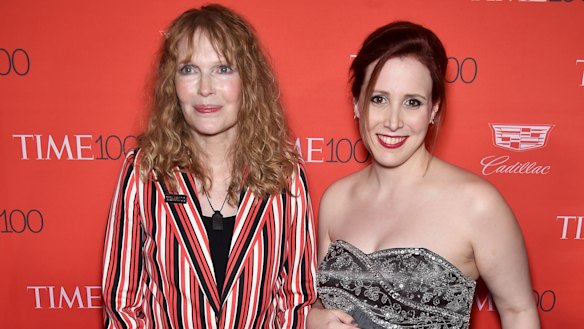 Mia Farrow with daughter Dylan in 2016. 