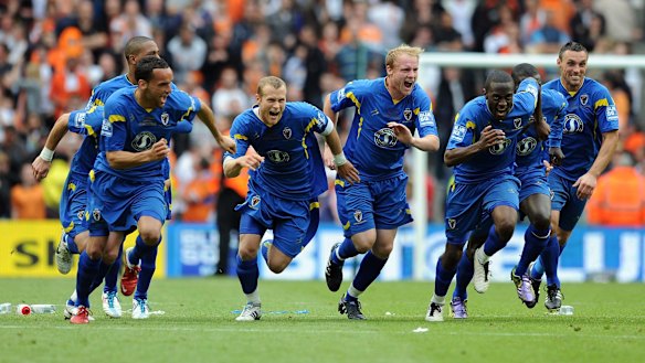 AFC Wimbledon were promoted six times in 13 seasons and currently play in League One. 