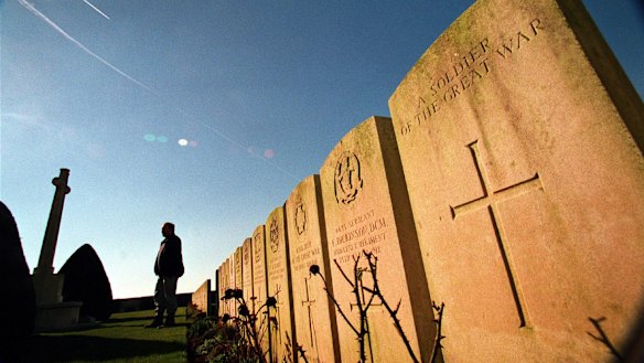 The Commonwealth War Cemetery in Pozieres, France.