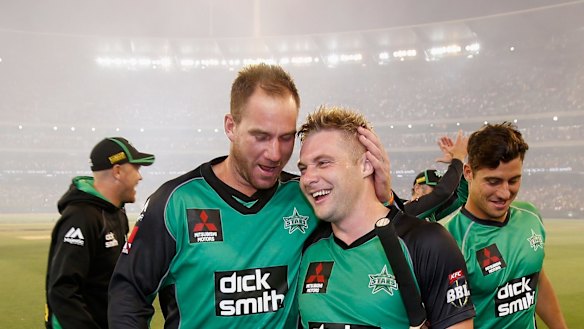 More than 80,000 attended the 2016 derby, which John Hastings and Luke Wright of the Stars, pictured, played. 