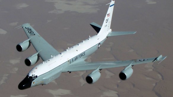 The US air force RC-135  reconnaissance plane.