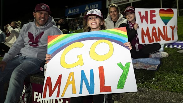 These Manly Sea Eagles fans made their voices clear.