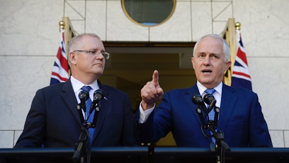 Malcolm Turnbull and Scott Morrison pictured in November, announcing royal commission into the bank sector.