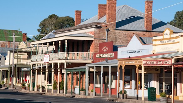The median age of residents in the Victorian town of Beechworth has climbed over 50 years. It is one of many inland country towns where the population is greying.