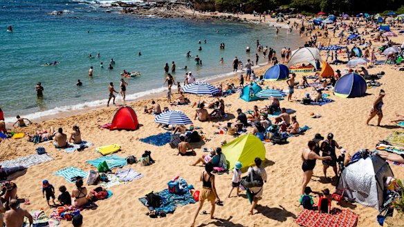 Little Bay beach, NSW, on Monday.