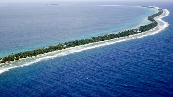 Tuvalu: A speck in the Pacific.