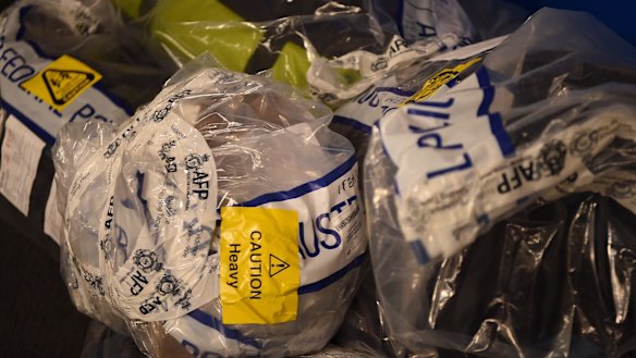 Some of the cocaine seized during the Christmas Day bust in 2016. 