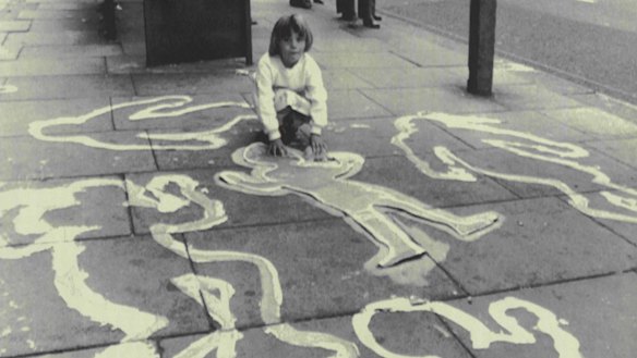 Nuclear war fears in the mid-1980s in the UK. Shadows Of Hiroshima. Part of a series of events organised by the Campaign for Nuclear Disarmament to commemorate the 42nd anniversary of the nuclear bombings of Hiroshima and Nagasaki in 1987. 