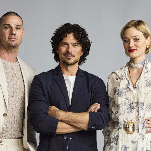 Jay Ryan, Luke Arnold and Bella Heathcote star in Scrublands.