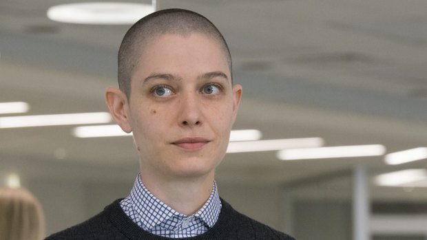 Asia Kate Dillon as Taylor in Billions.