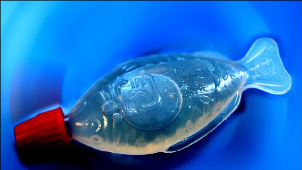 Fish-shaped soy sauce bottles are sometimes used to sell doses of 1,4-butanediol, a GHB alternative.