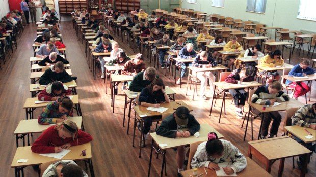 Students sit the selective high school test in NSW.