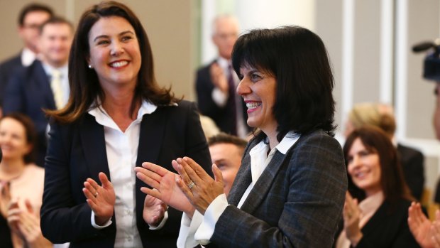"She has betrayed us all": Liberal senator Jane Hume (left) unloaded on her former friend Julia Banks (right).