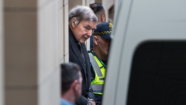 George Pell leaves the Melbourne Supreme Court after Victoria's highest court rejected his appeal in August.  