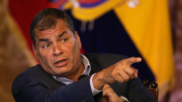 Ecuador's ex-president Rafael Correa.