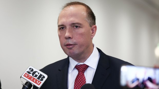 Then Immigration Minister Peter Dutton in 2015.