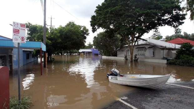 Brisbane streets were flooded as the river burst its banks in January 2011.