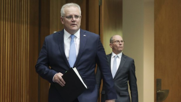 Prime Minister Scott Morrison and Acting Chief Medical Officer Professor Paul Kelly.