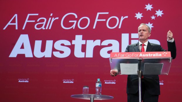 Opposition Leader Bill Shorten at the ALP national conference on Monday.