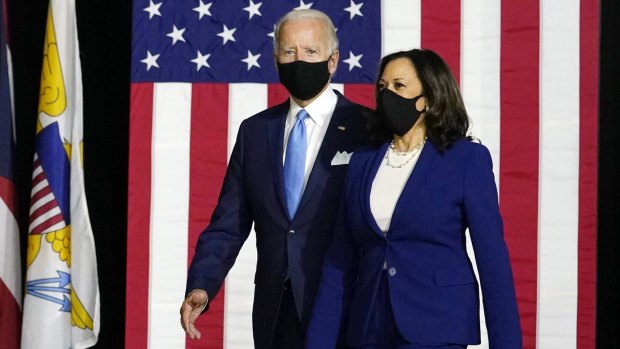 Joe Biden and his running mate Kamala Harris earlier this year.