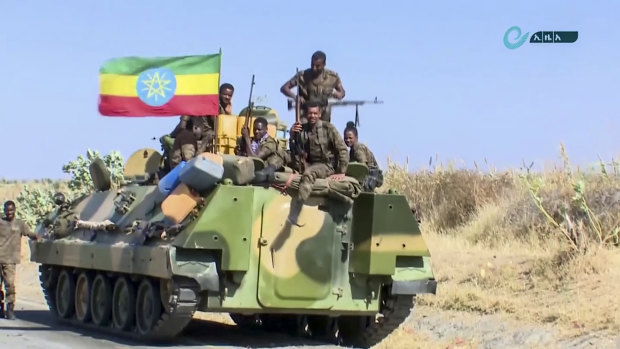The Ethiopian military advanced on the Tigray region in November.