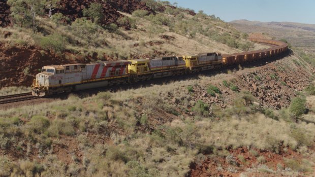 Autonomous iron ore trains are travelling hundreds of kilometres on each journey.