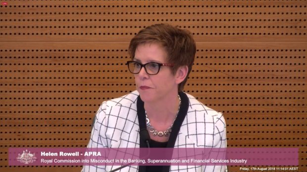 Helen Rowell gives evidence at the banking royal commission on August 17, 2018. 