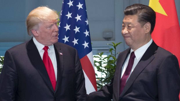 US President Donald Trump with Chinese President Xi Jinping last year.