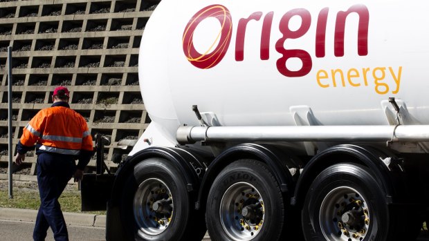 Origin Energy's underlying profit has slumped 11 per cent.