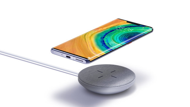The Huawei Mate 30 can charge faster with a wireless charger than the iPhone 11 or Galaxy Note 10 can with a cable.