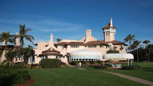 The new property is close to Trump's Mar-a-Lago resort (pictured) in Palm Beach, Florida. 