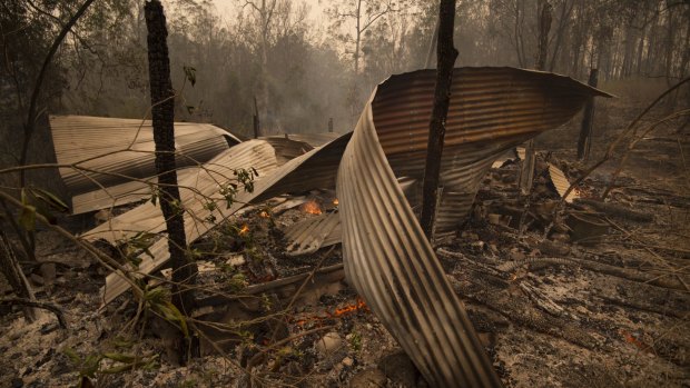 Destruction within the Carrai East fire ground at Toorumbee. 