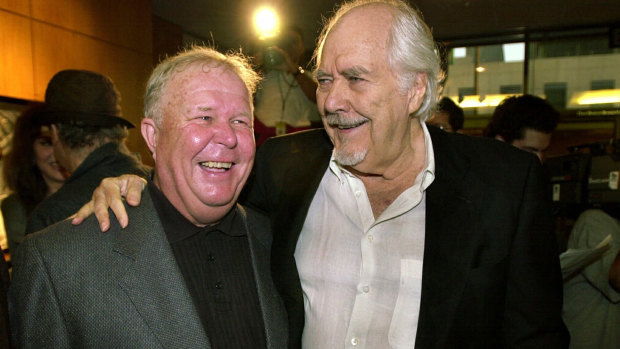 Beatty, left, pictured in 2000 with Robert Altman who directed him in 1975’s Nashville.