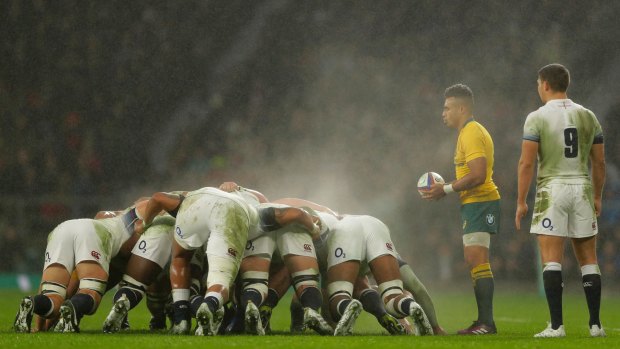 Ben Youngs, far right, has been part of the England side for each of their six consecutive wins over Australia since the last World Cup.