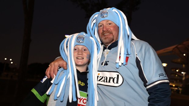 Supporters in Sydney ahead of Origin I.