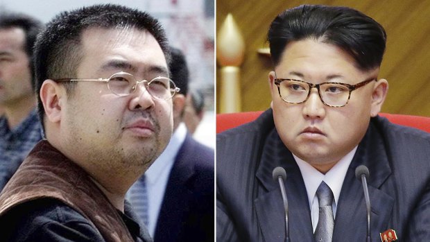 Kim Jong-nam, left, the late exiled half-brother of North Korea's leader Kim Jong-Un, right.