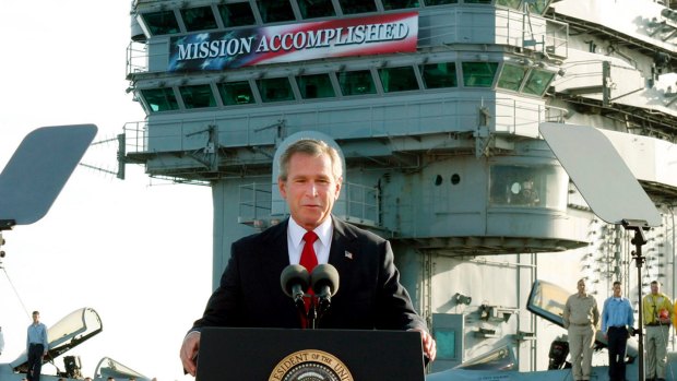 Former US president George W Bush declared the Iraq war over after six weeks. It continued for years.