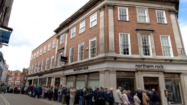 Customers queuing outside a Northern Rock branch in Britain in 2007 was an early sign to Australian economist Stephen Koukoulas of the turmoil that would become the global financial crisis.