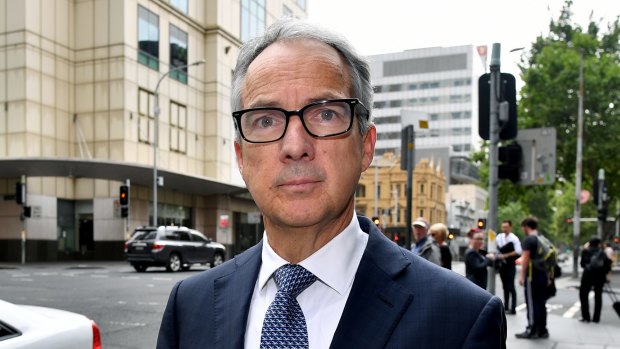 Macquarie Group's outgoing CEO Nicholas Moore arrives at the banking royal commission.