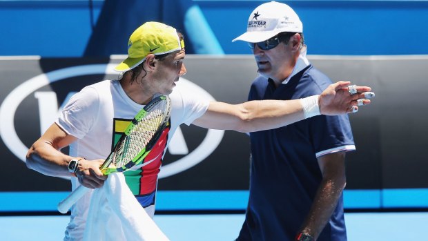 No respect: Rafael Nadal and his uncle and former coach Toni. 