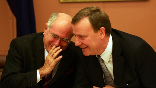 John Howard and Peter Costello, the key architects of the goods and services tax. 