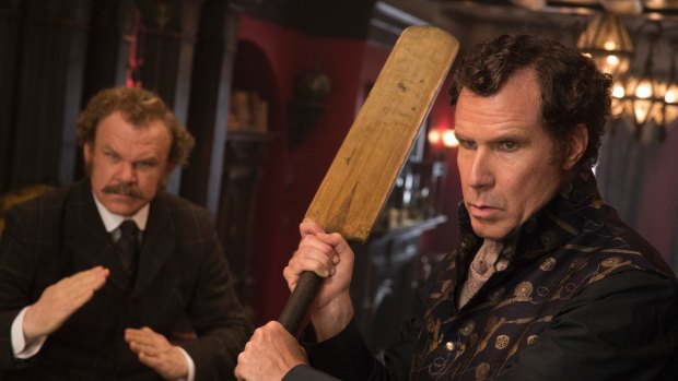 Watson (John C. Reilly) and Sherlock Holmes (Will Ferrell) in <i>Holmes & Watson</i>.