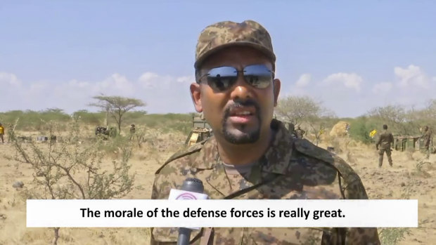 From peacemaker to warmonger: video from Abiy’s Twitter account in November 2021 showed him on the battlefront of the country’s then year-long war against Tigrayan forces.