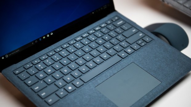 Microsoft's Surface laptop has a keyboard covered in Alcantara.