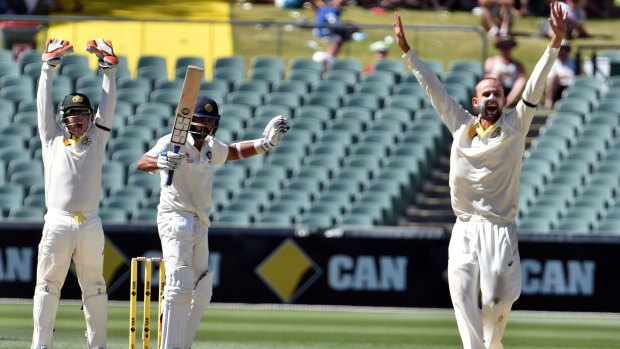 Show of faith: Nathan Lyon will have a heavier workload and more responsibility in the absence of Mitch March.