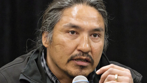 Chief Allan Adam of the Athabasca Chipewyan First Nation in 2014. 