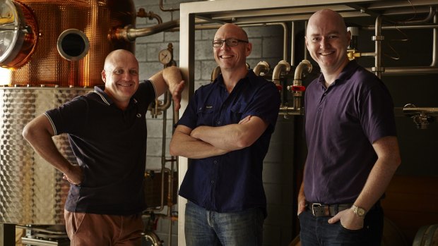From left to right: Four Pillars co-founders Stuart Gregor, Cam MacKenzie and Matt Jones.